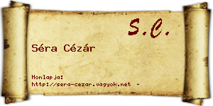 Séra Cézár névjegykártya