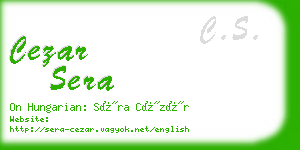 cezar sera business card